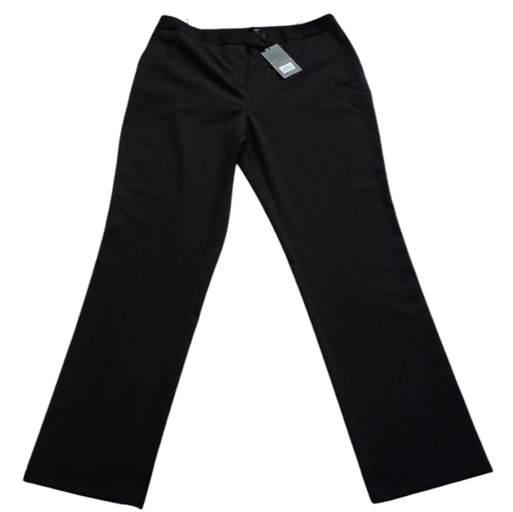 NWT JONES NEW YORK  WOMEN'S BLACK SYDNEY STRAIGHT LEG PANTS. SIZE 12.